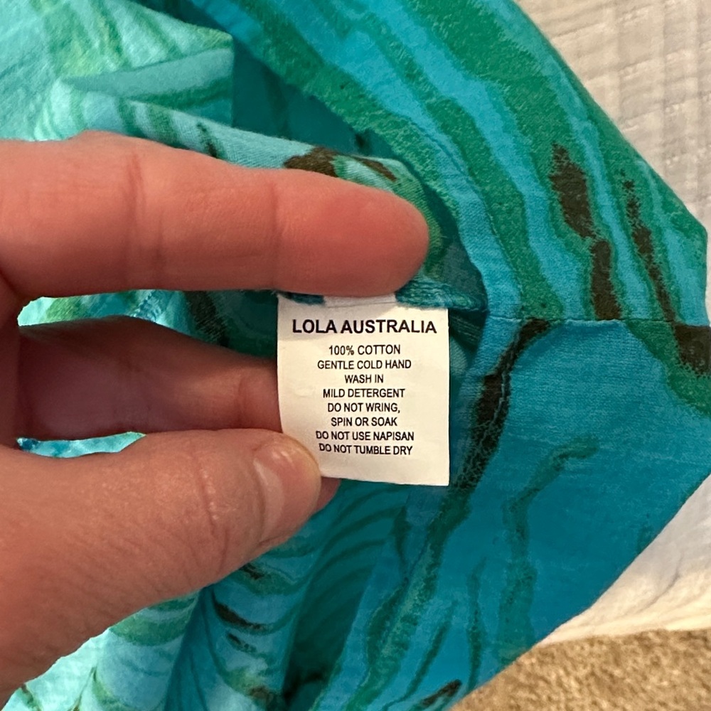 Chic Teal Patterned Midi Dress - image 5